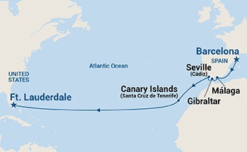 15-Day Spanish Passage Itinerary Map